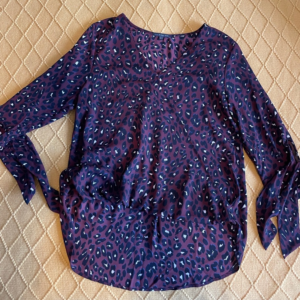 West Kei Allan Surplice Rolltab High Low Blouse